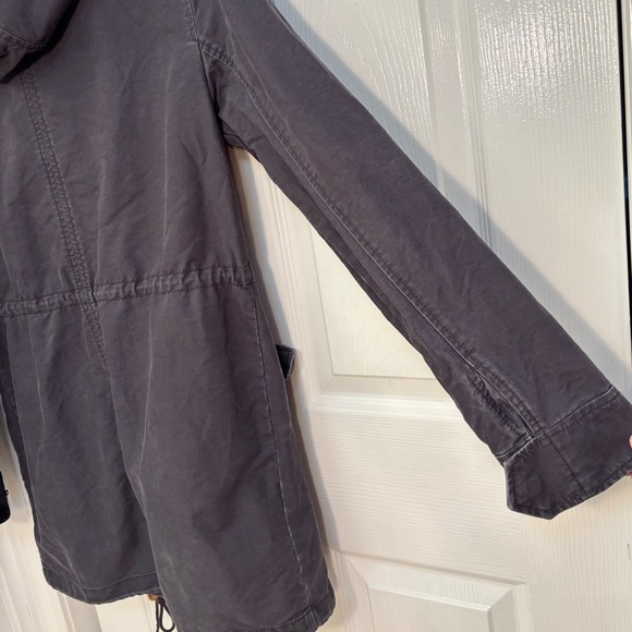 Abercrombie & Fitch Womens Utility Jacket Hooded, Sz XS, Charcoal Gray, Full Zip - Picture 9 of 16